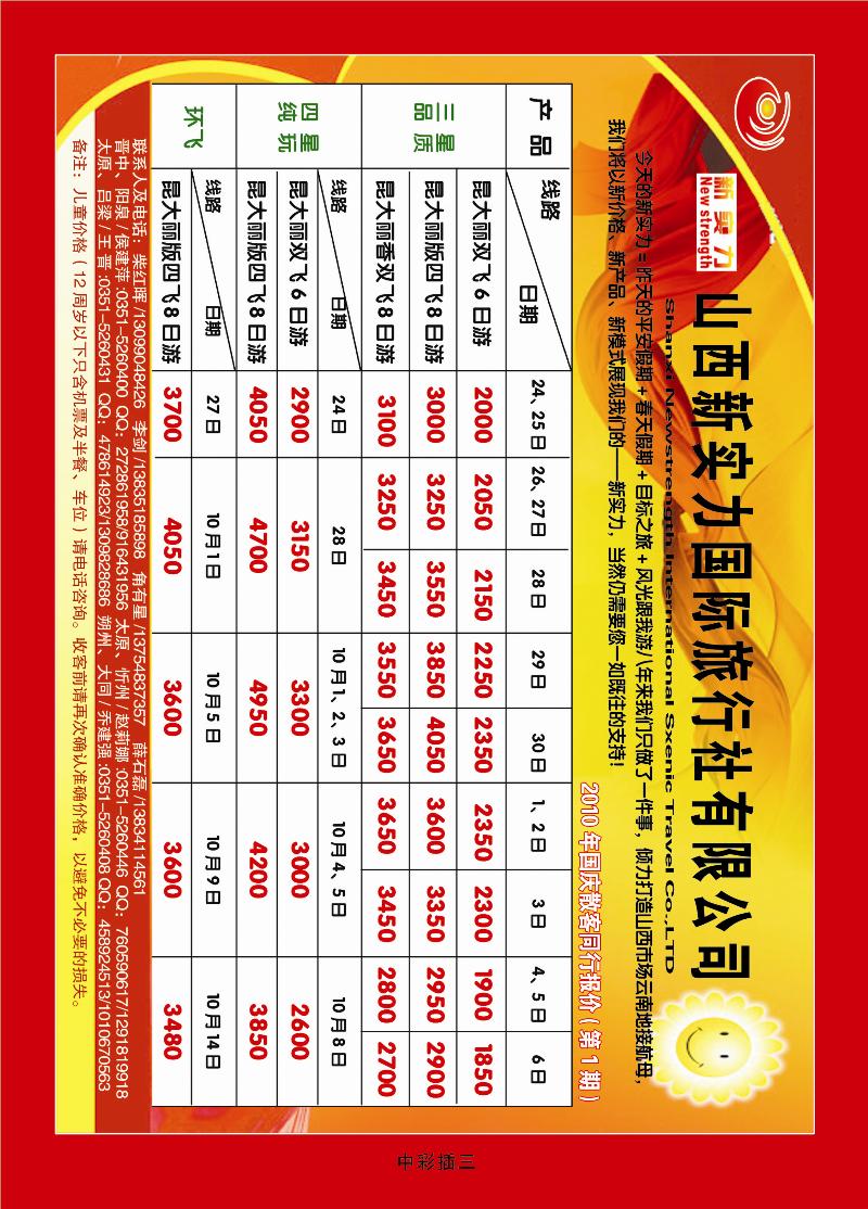 山西新实力国际旅行社——云南专线3