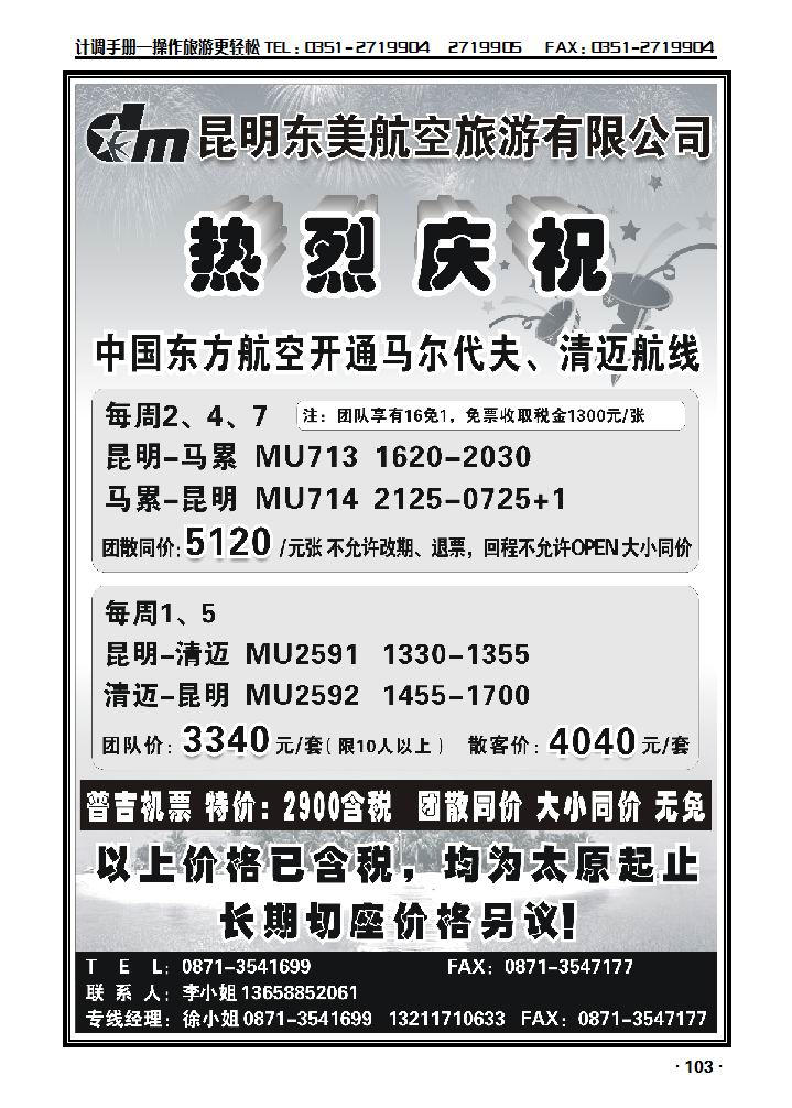 东美航空11月机票价格_p1