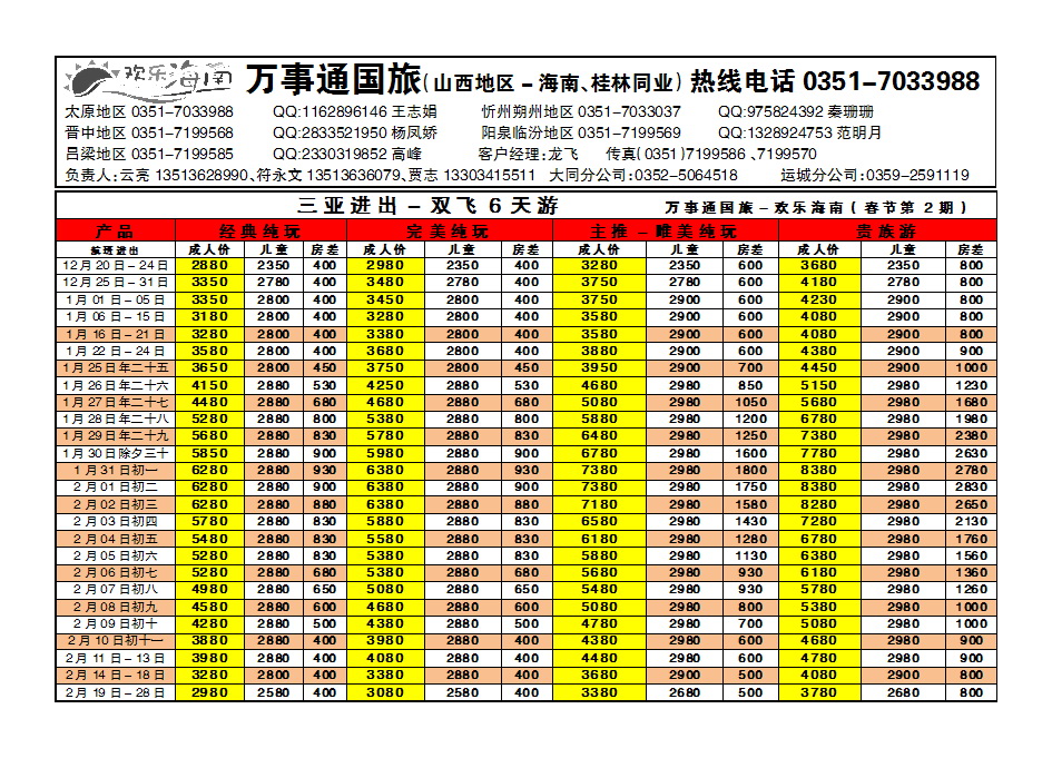 27  万事通国旅——欢乐海南——海南专线_p1