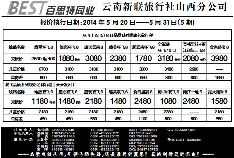158 云南新联旅行社山西分公司——云南专线_p1