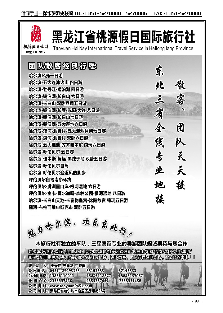 93  黑龙江省桃源假日国际旅行社_p1