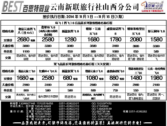 48  云南新联旅行社山西分公司——云南专线_p1