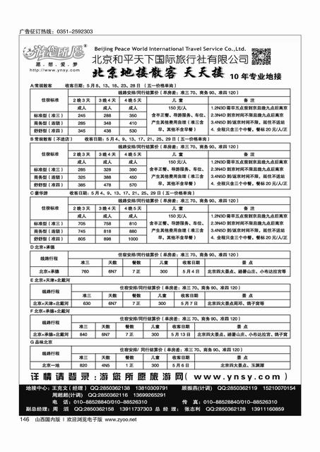 146 北京和平天下  全国散