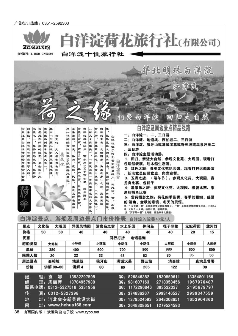 38 白洋淀荷花旅行社