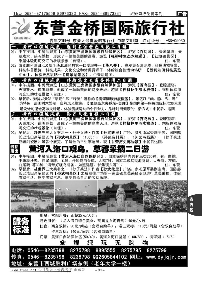 81p东营金桥国际旅行社