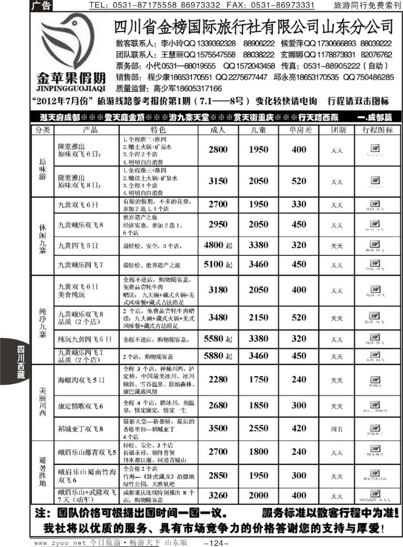 124p金苹果假期