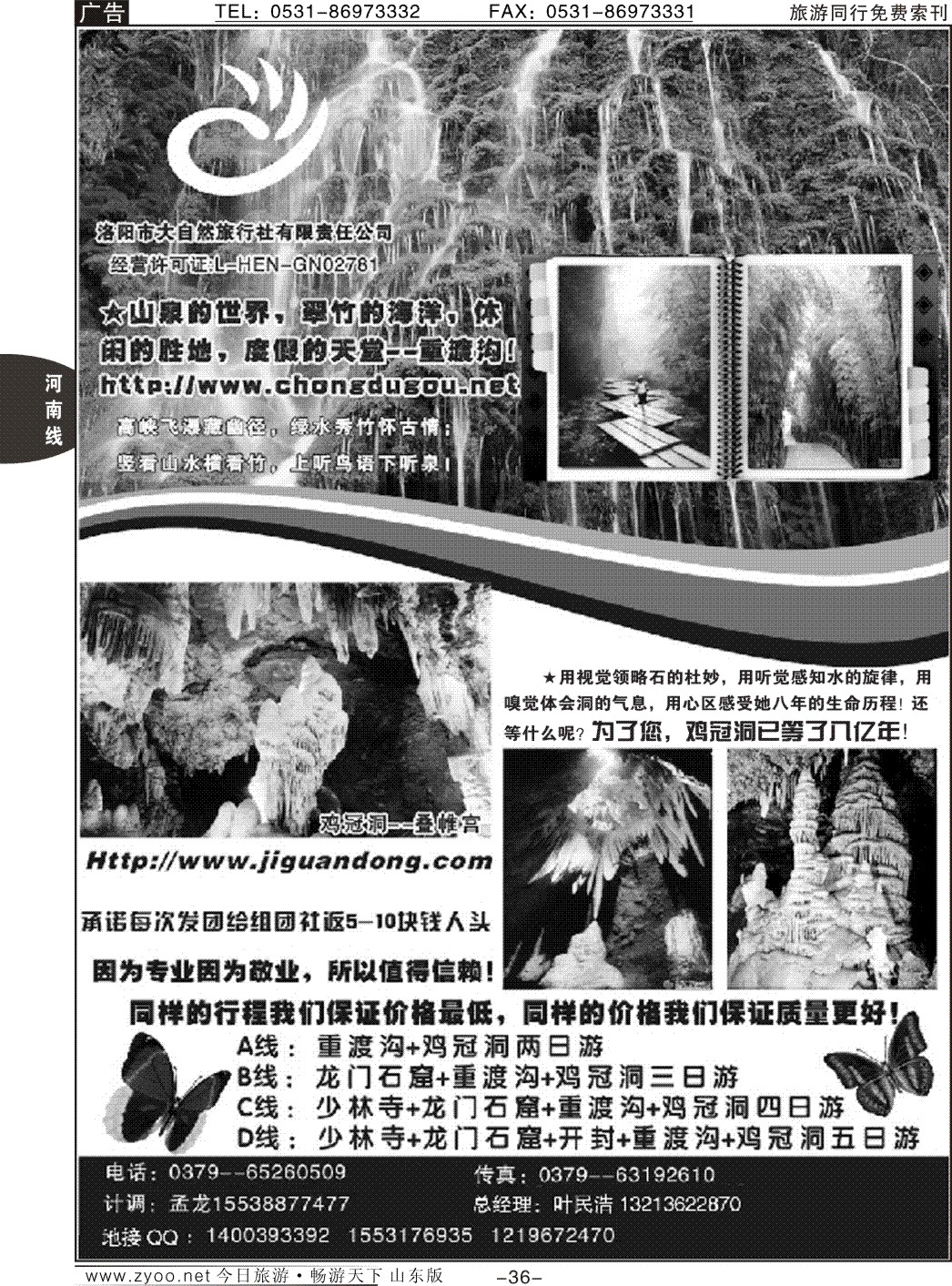 36p洛阳大自然旅行社金牌旅程地接部