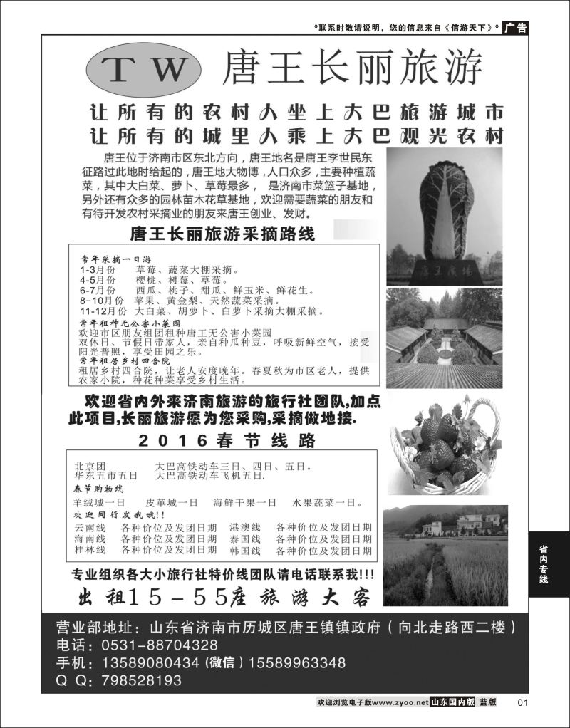 01 唐王长丽旅游 {06396] 省内专线