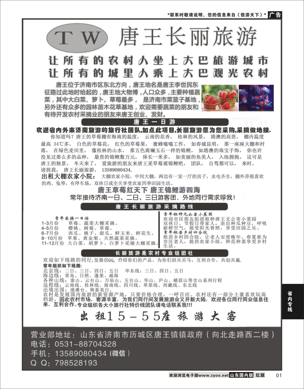 P01 唐王长丽旅游  省内专线