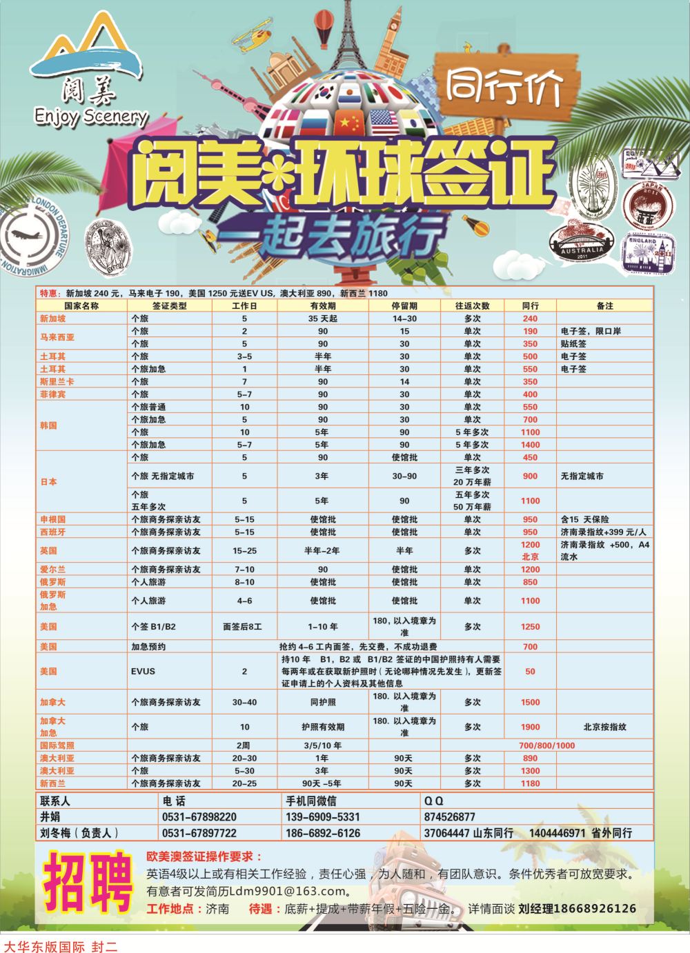 封二阅美签证