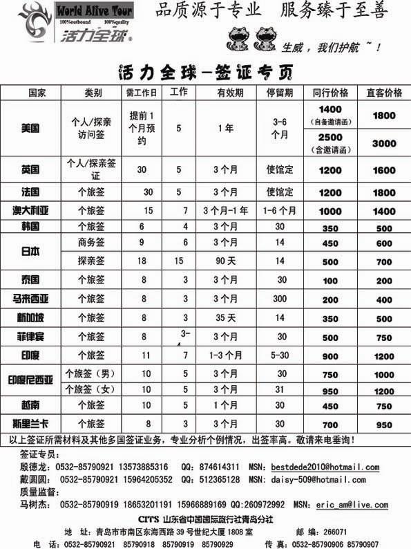 BP16山东省国旅青岛分社—活力全球