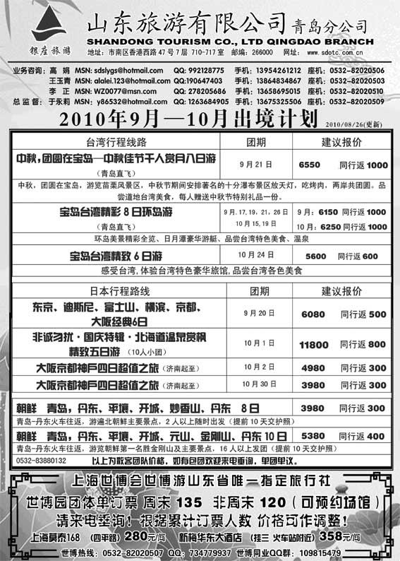 BP2山东旅游