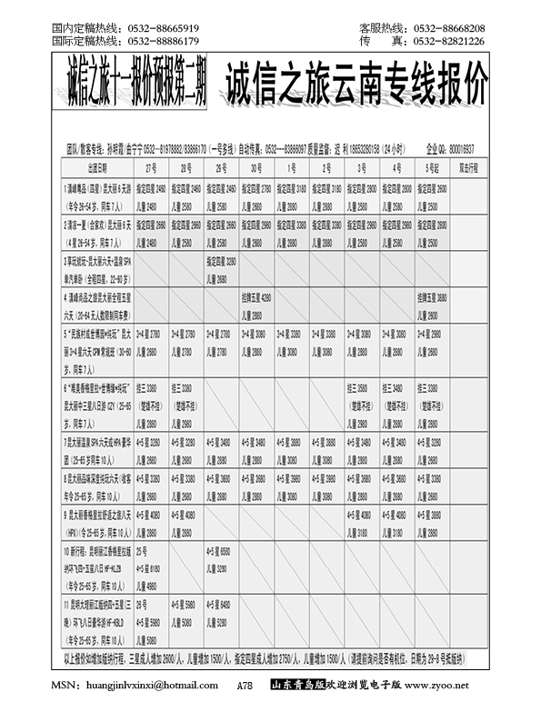 P78诚信之旅—云南专线
