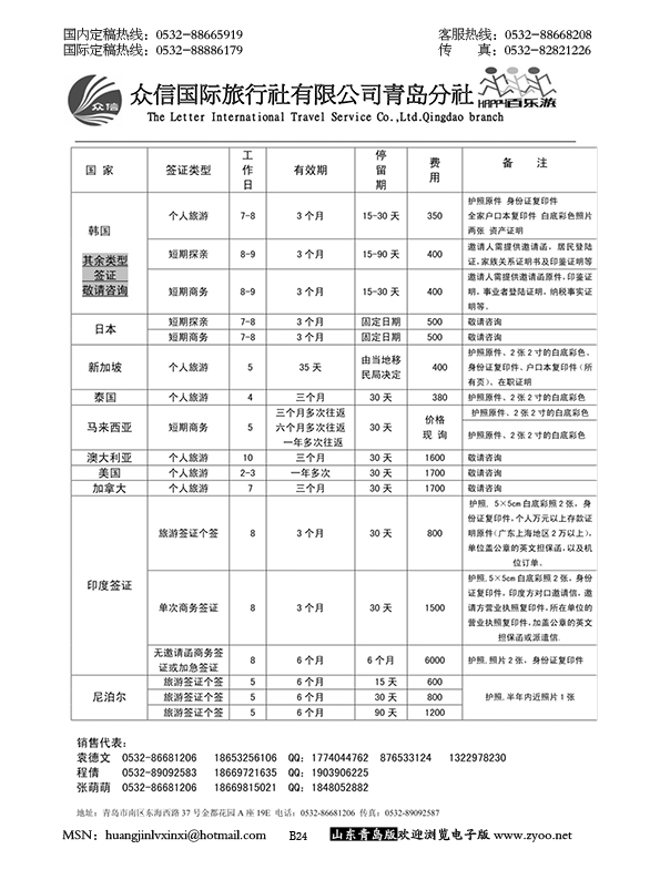 P24济南众信国际旅行社有限公司青岛分社