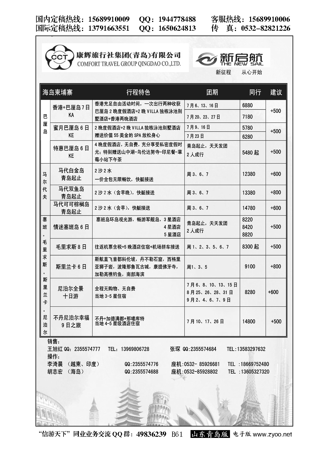 B黑061中国康辉旅行社集团（青岛）有限公司