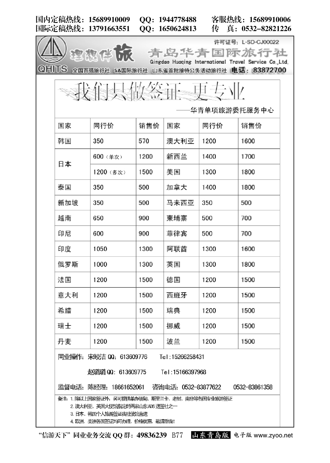 B黑077华青国旅
