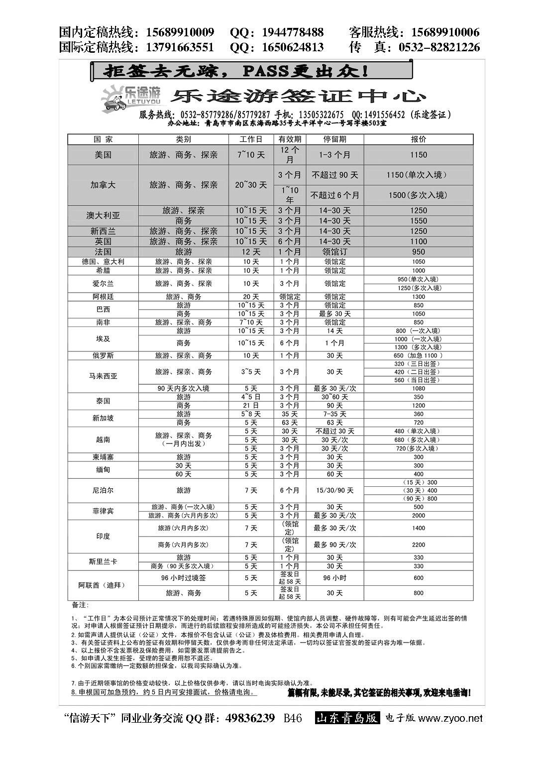 B黑046乐途游-签证专线