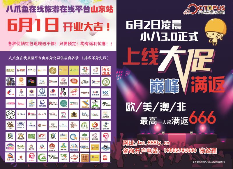 B彩001  002八爪鱼在线旅游发展有限公司山东分公司