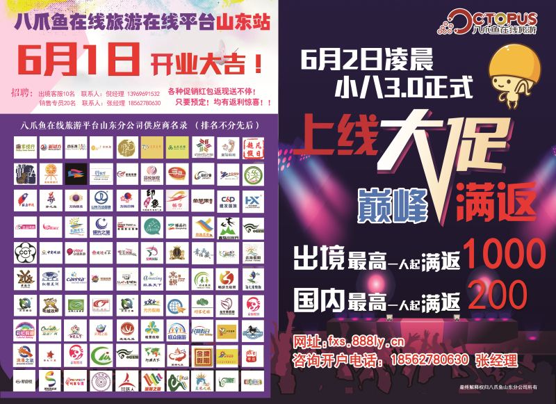 B彩001  002八爪鱼在线旅游发展有限公司山东分公司