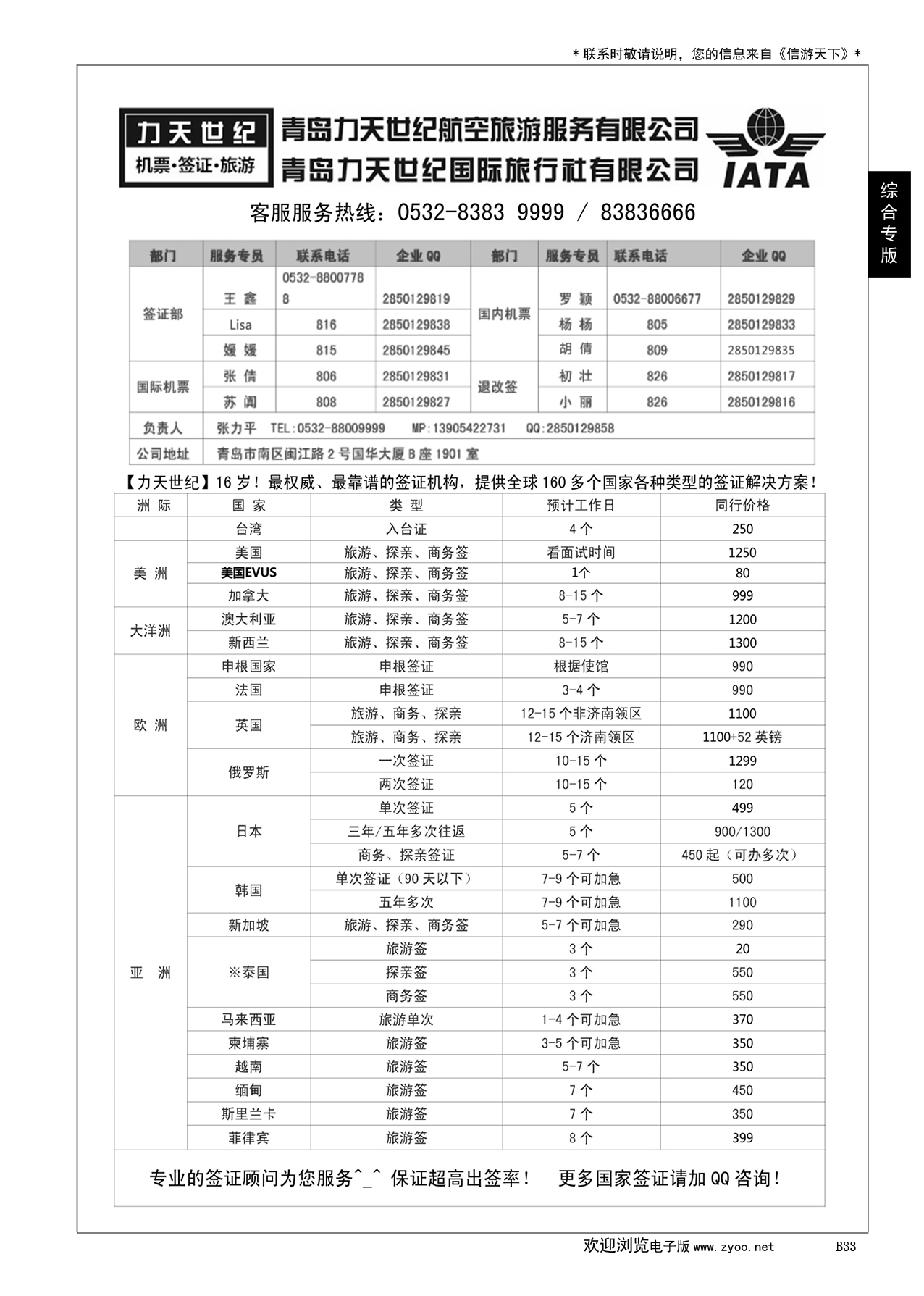 033 力天世纪航空——全球160国家签证