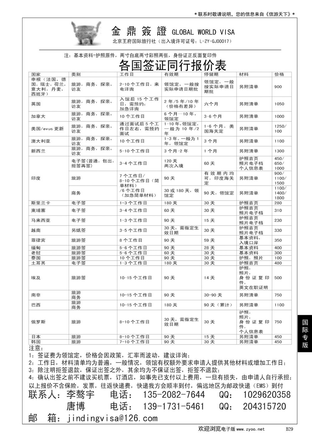 029 金鼎签证