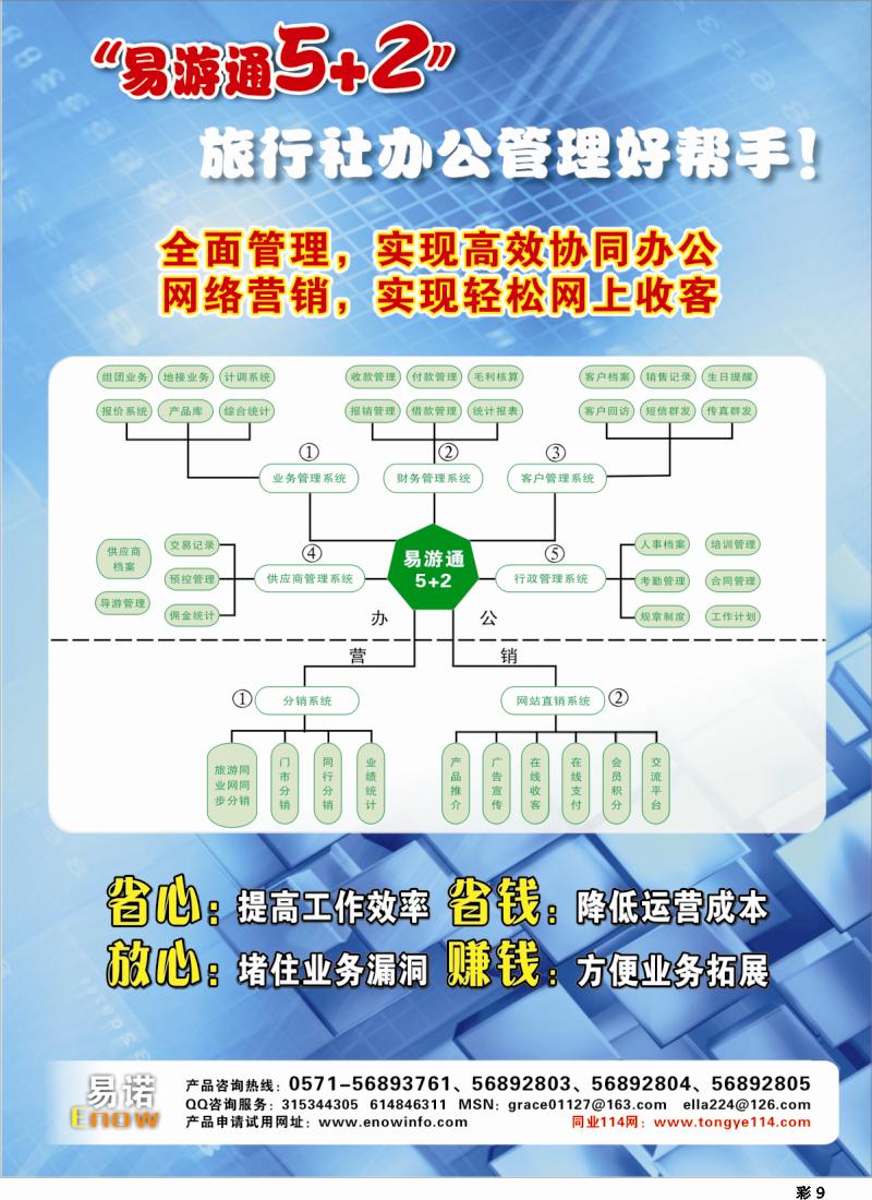 s彩9  易游通“5+2”旅行社办公和营销管理系统