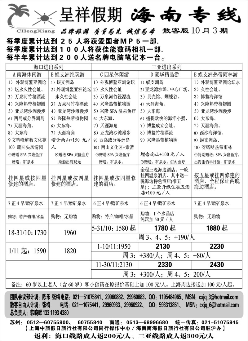 s93 呈祥假期--海南游