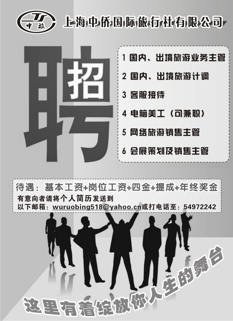 n191 上海中侨国际旅行社有限公司-招聘