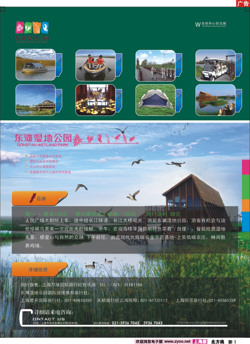 n彩1 崇明东滩湿地公园一、二日游