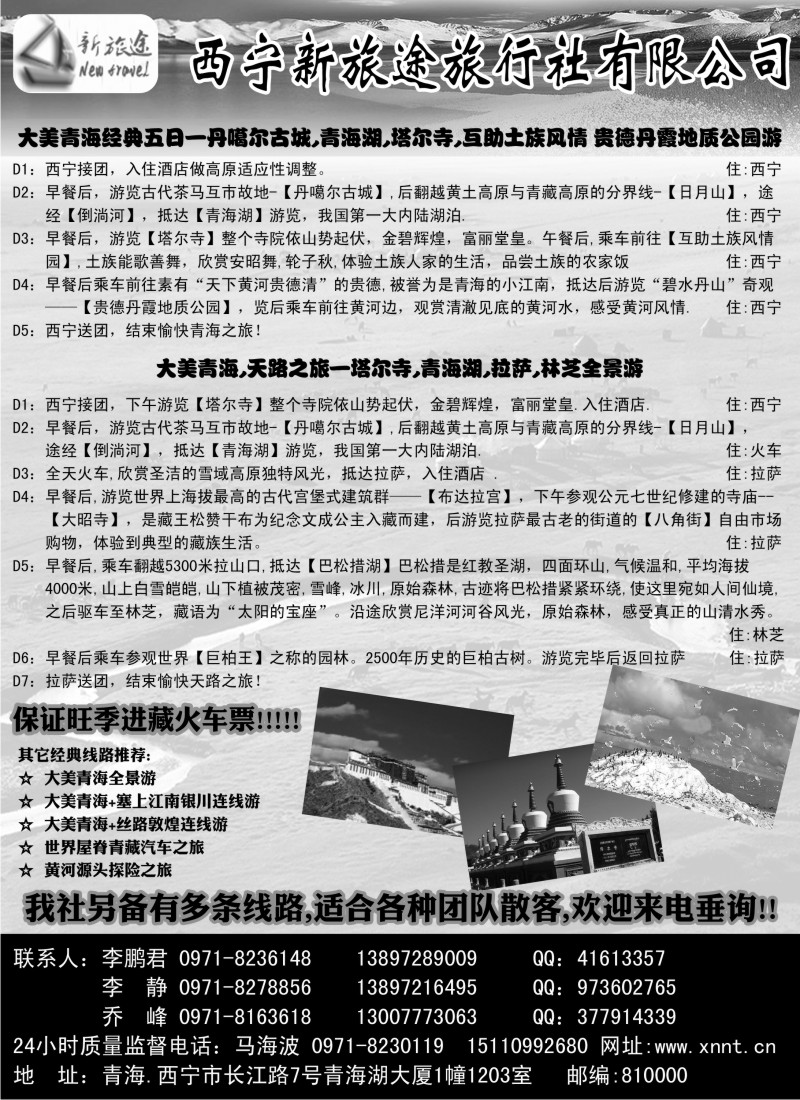 n239 青海西宁新旅途旅行社有限公司