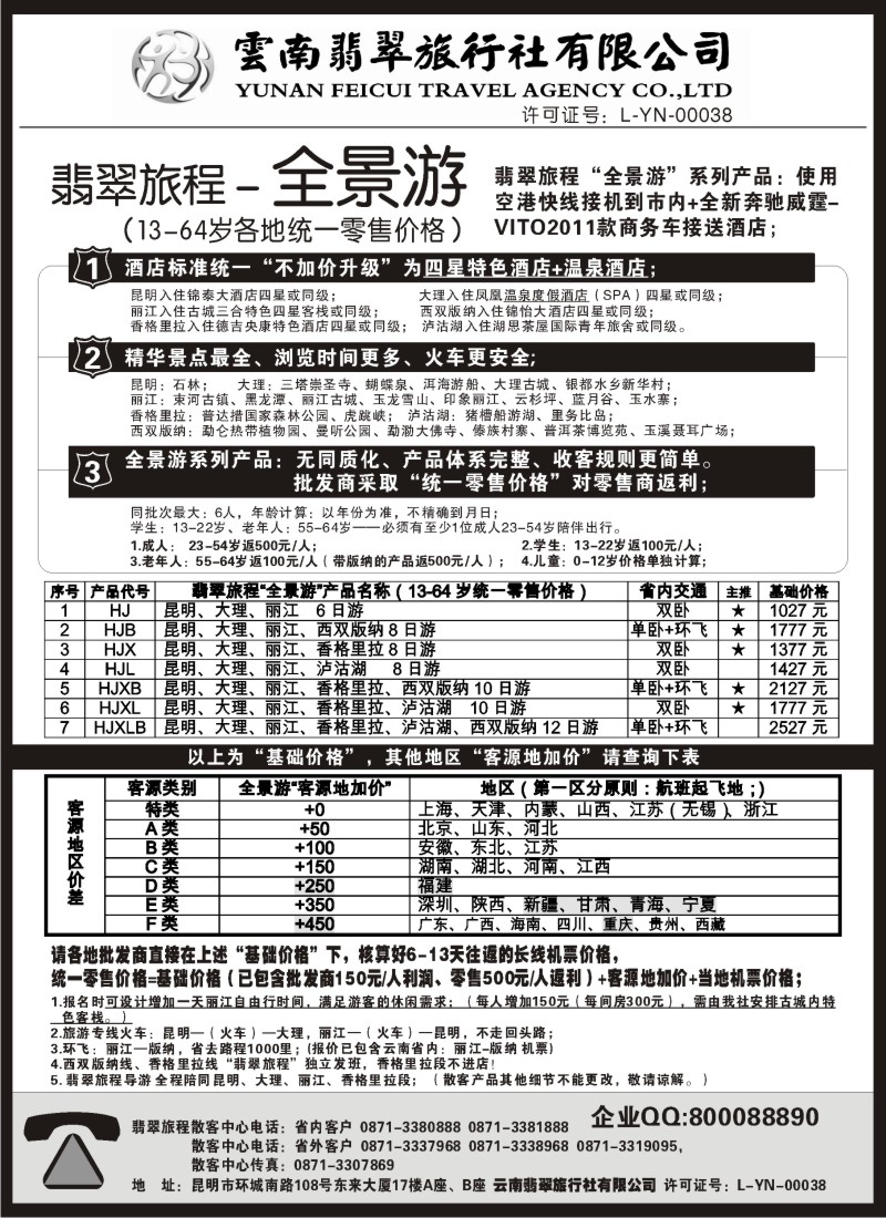 s115 云南翡翠旅程—全景游