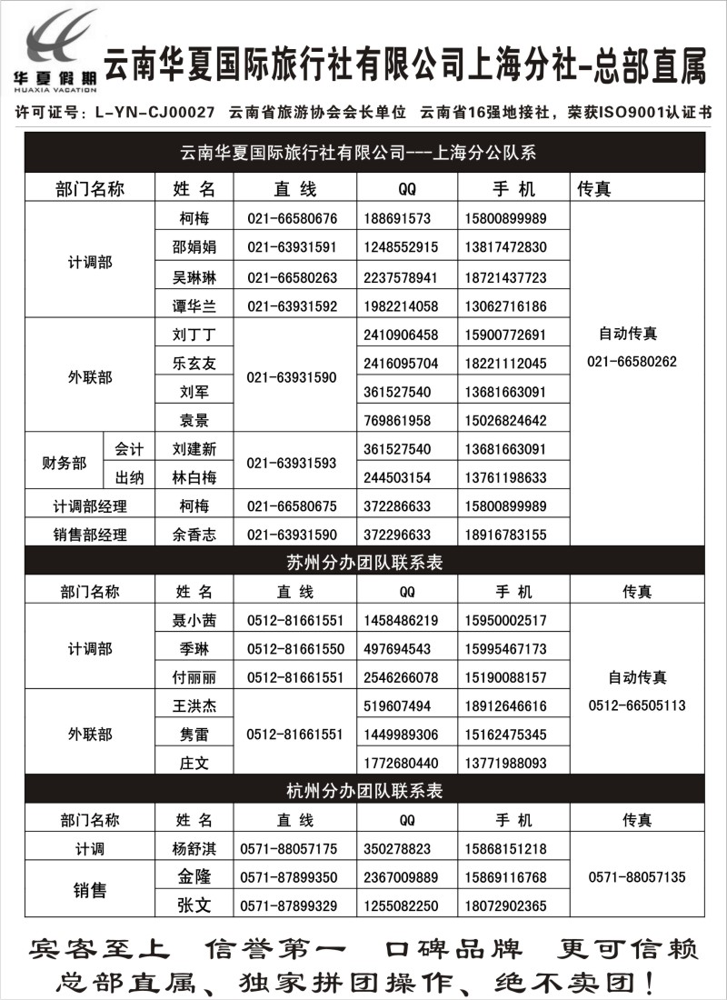 s96 云南华夏华东营销中心