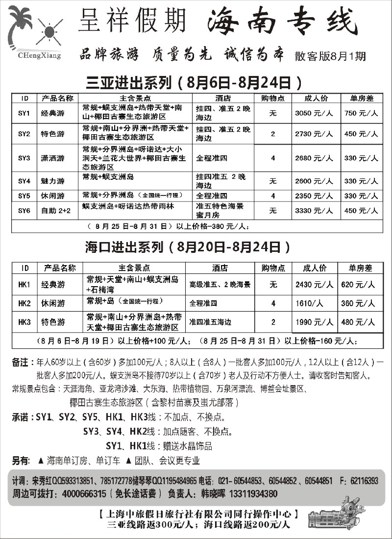 s145 呈祥假期--海南游