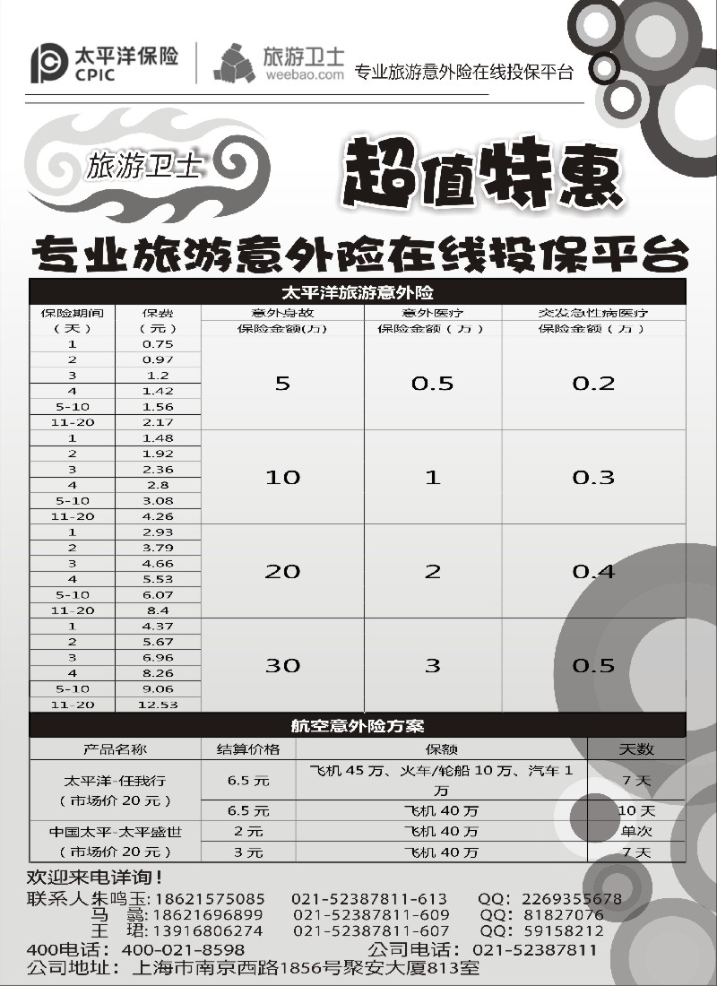 s1 太平洋旅游意外险
