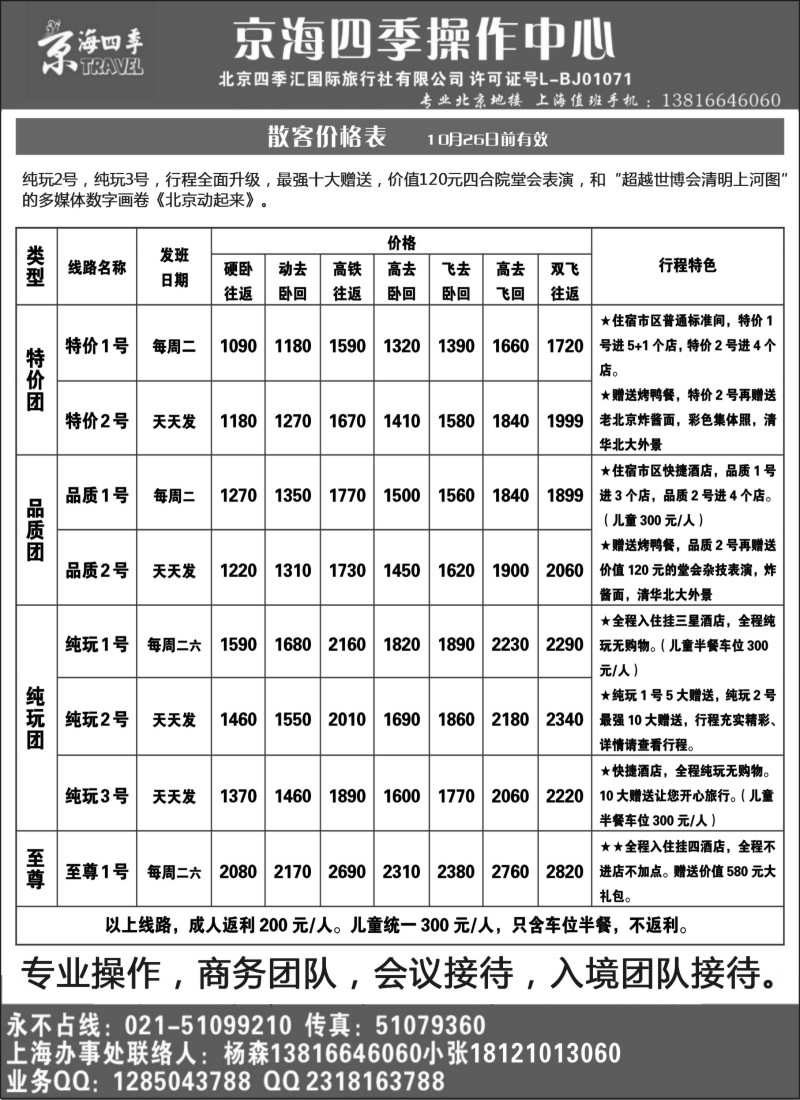n84 北京四季汇国际旅行社有限公司