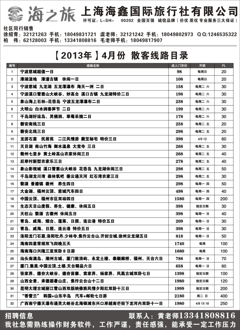 n15 上海海鑫国际旅行社有限公司