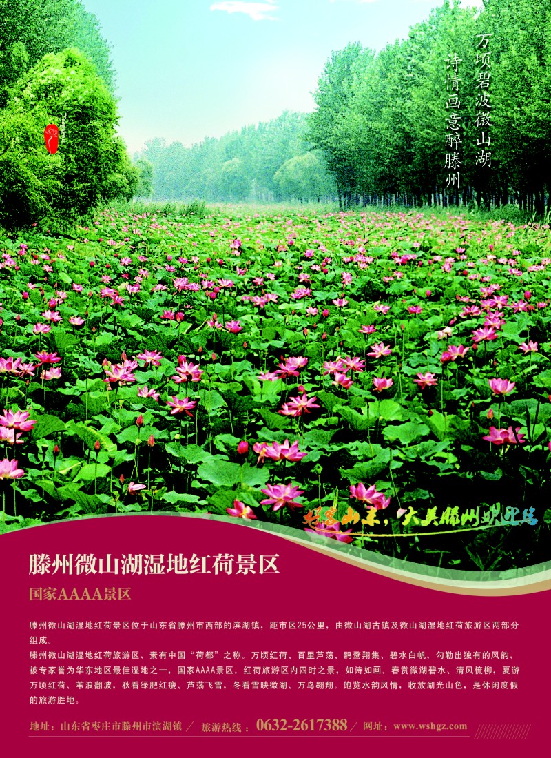 n彩3 山东省滕州市微山湖湿地红荷风景区