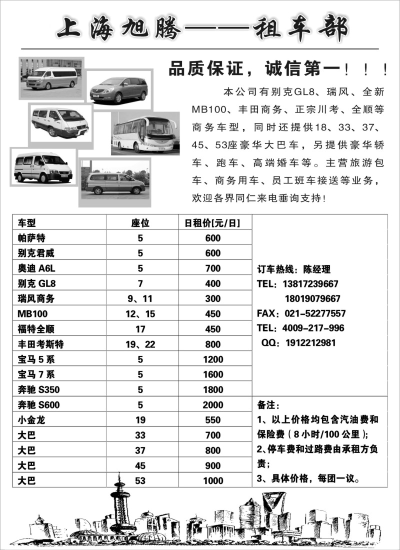 n101 上海旭腾--租车部
