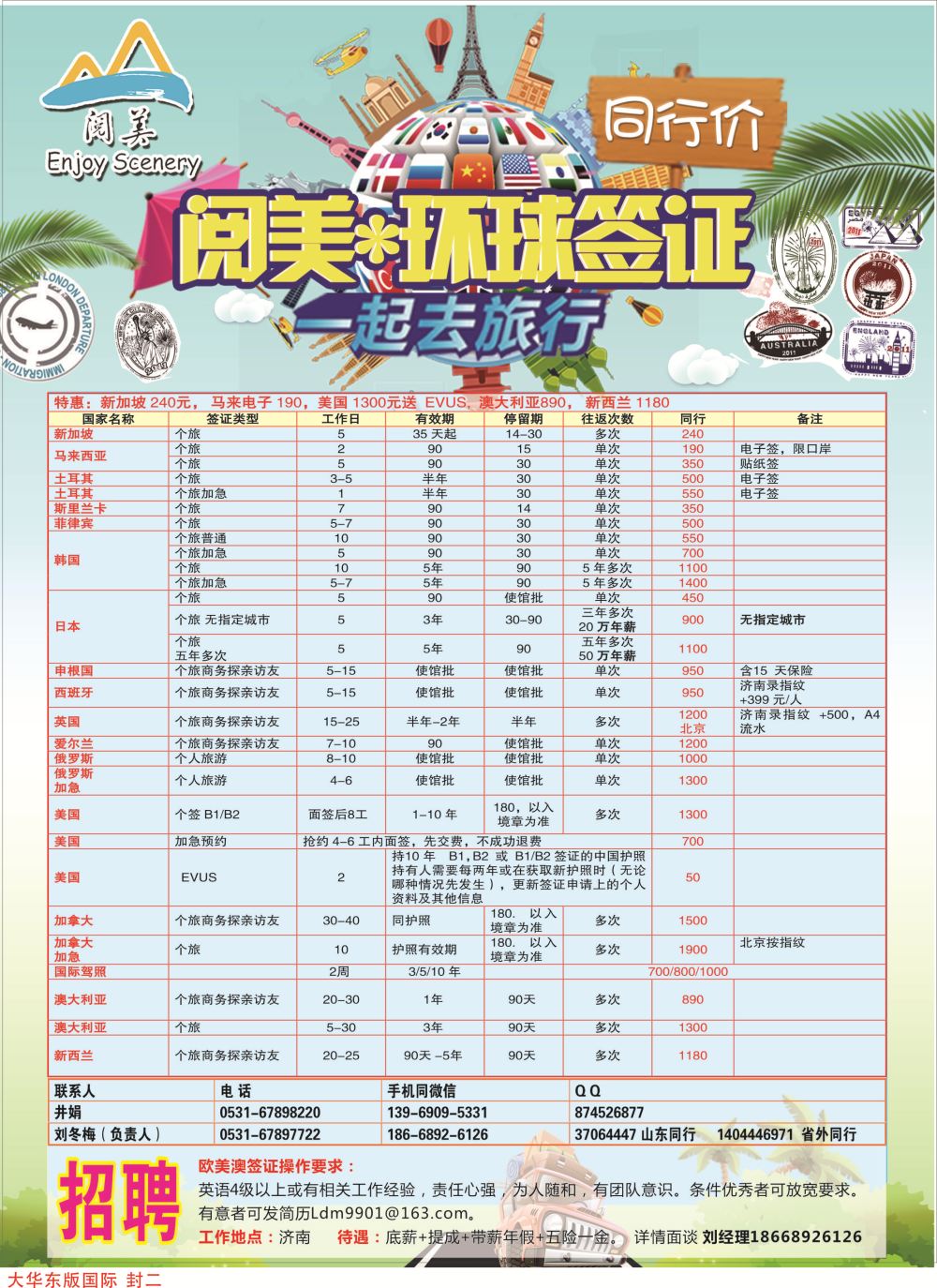 封二阅美签证