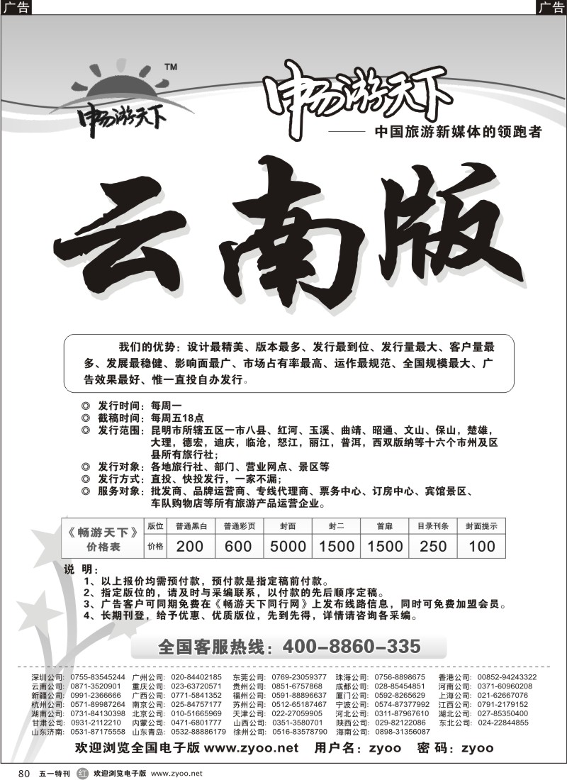 r080  《畅游天下》云南版