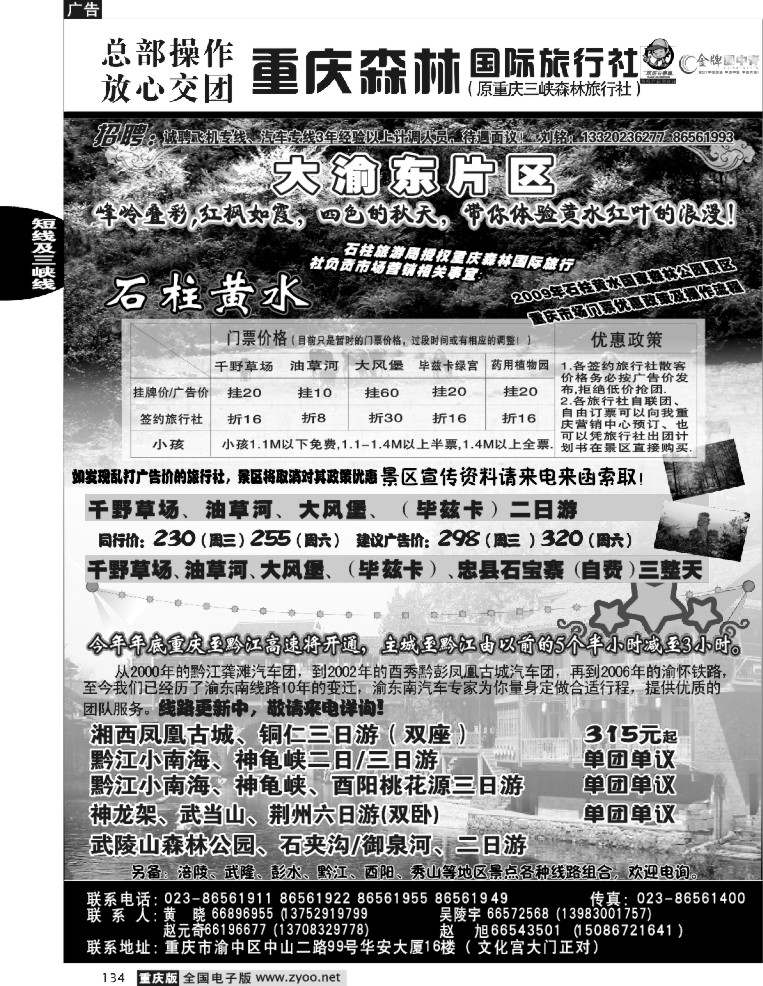 134  253期  重庆森林国际旅3
