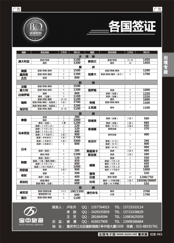 063  蓝海假期-签证