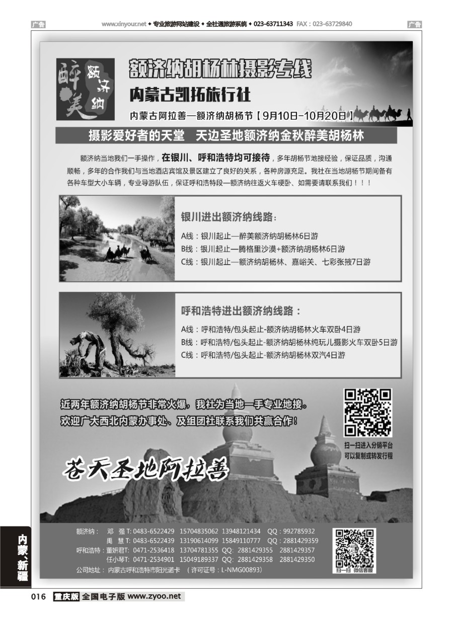 黑白016 内蒙古全境地接同业中心
