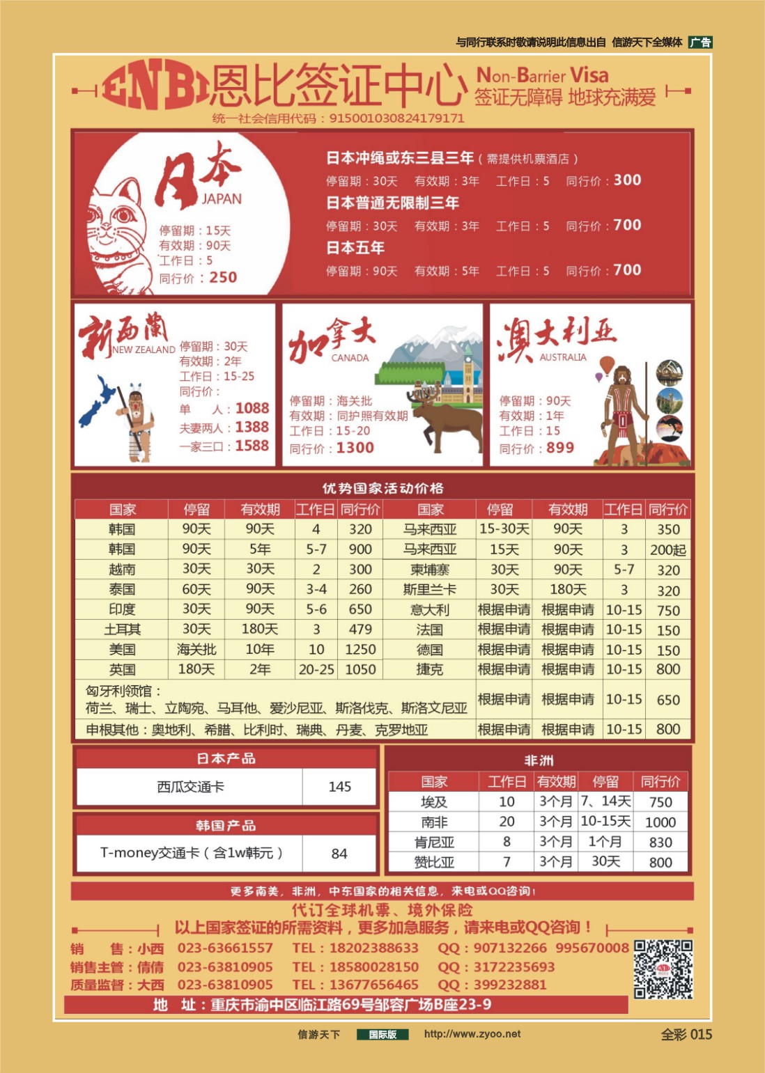 前彩15 恩比签证-欧洲、亚洲、美洲、澳洲、非洲 