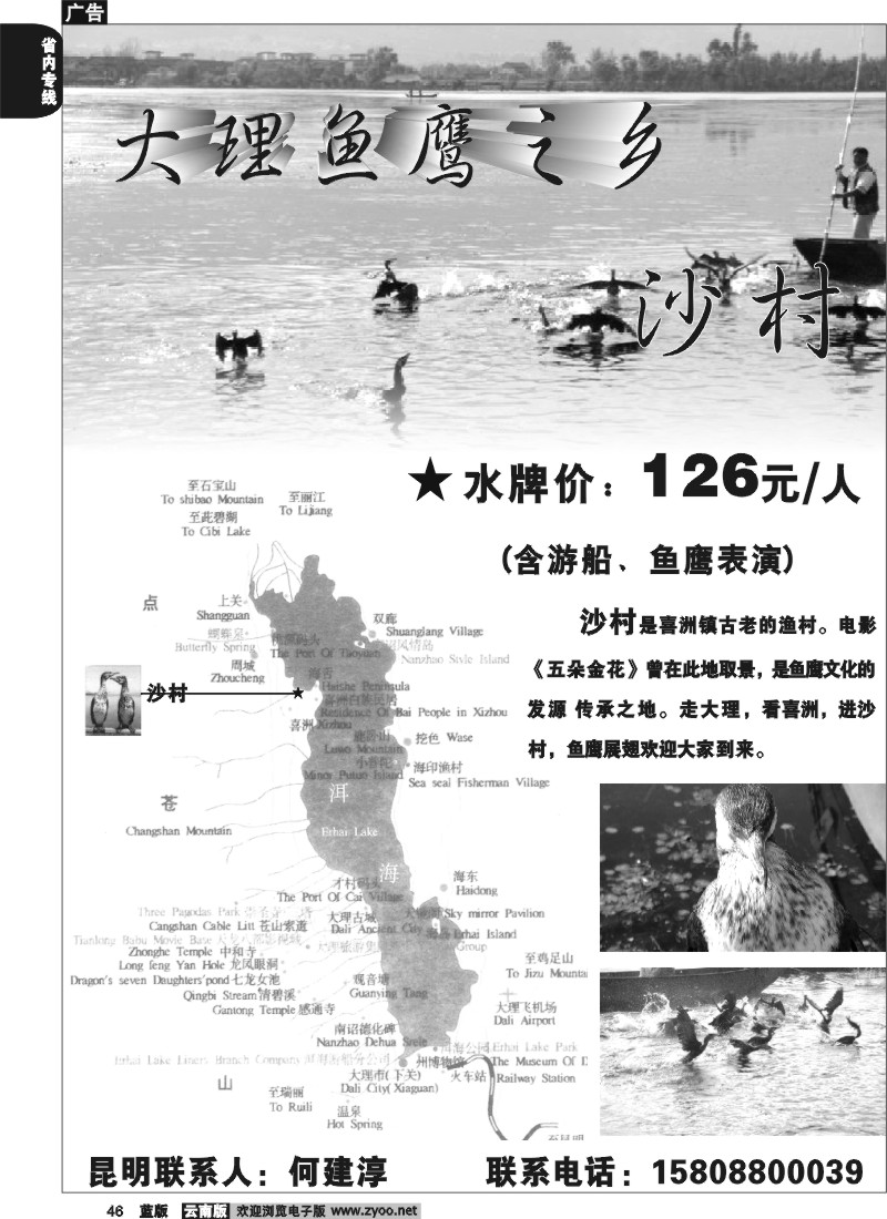 省内046  大理鱼鹰之乡 沙村