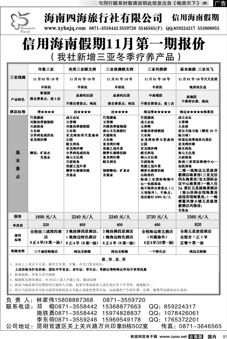 国内051 信用海南2(三亚)