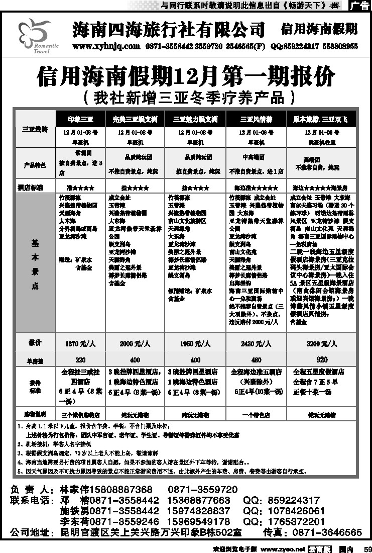 国内059 信用海南2(三亚)