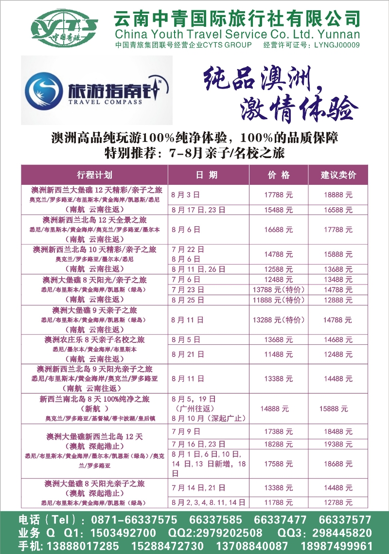 云南中青旅-旅游指南-澳洲（张常言）