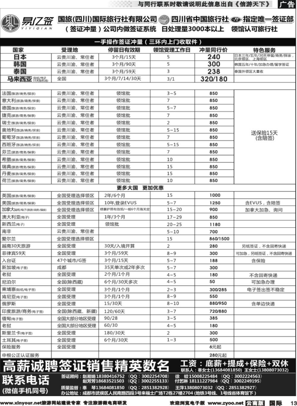 b013 四川国际旅行社有限公司-易亿签签证中心