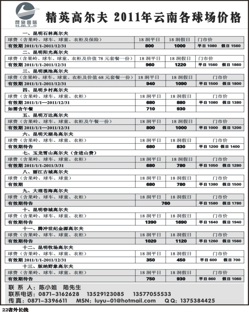 r22 昆旅国际-高尔夫